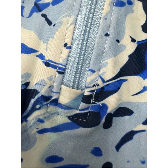 Tzu Tzu Womens Blue Abstract Splatter Print Shiloh Golf Dress Size Medium - Picture 8 of 8